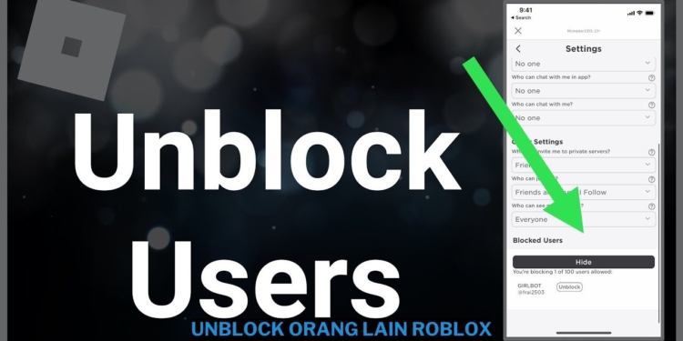 Cara unblock orang lain di roblox mudah