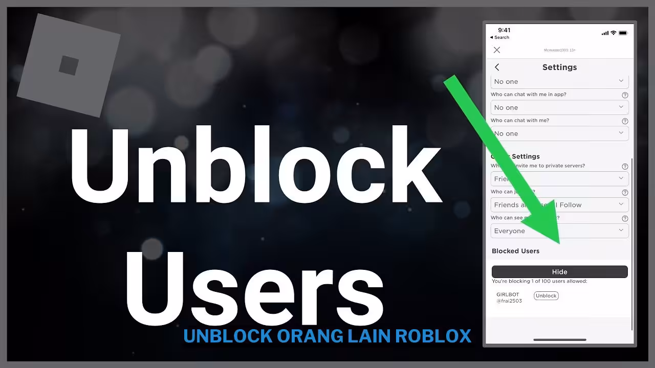 Cara Unblock Orang Lain di Roblox Mudah