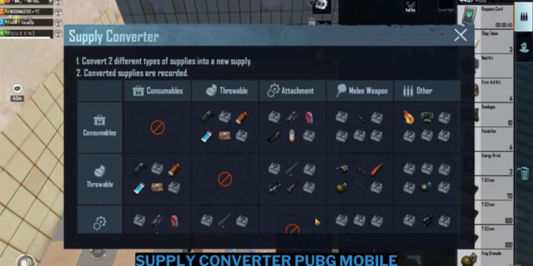 Fungsi supply converter pubg mobile