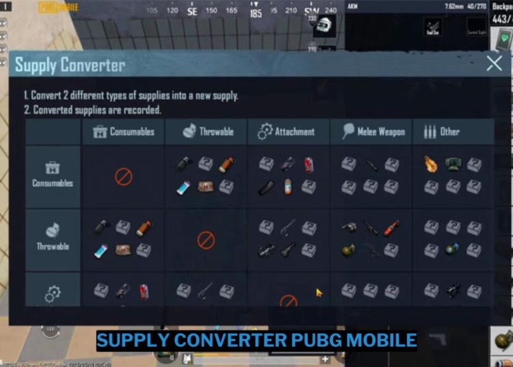 Fungsi supply converter pubg mobile