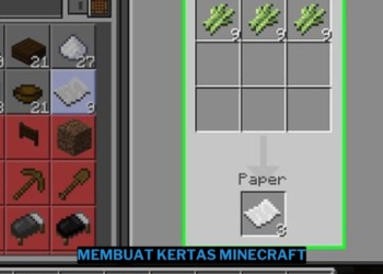 Cara membuat kertas di minecraft bagi pemula