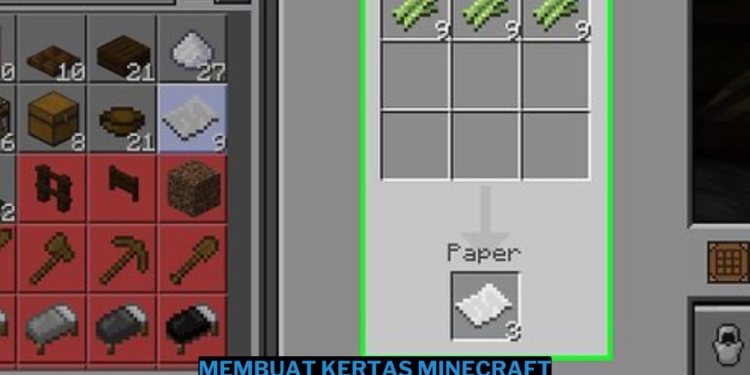 Cara membuat kertas di minecraft bagi pemula