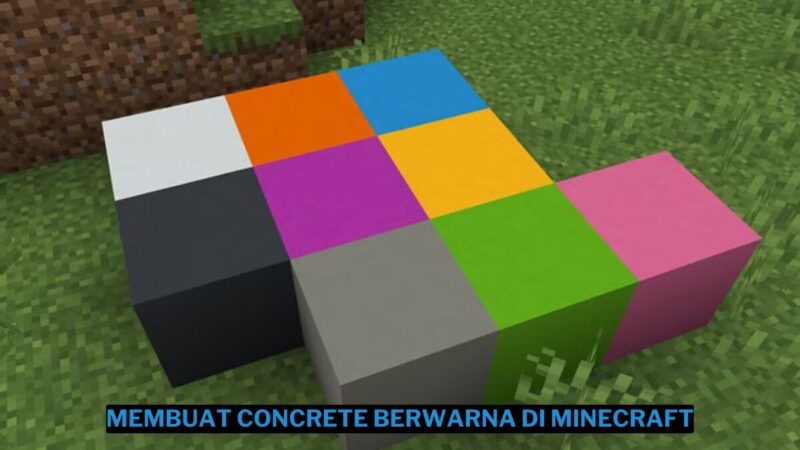 Cara Membuat Concrete Berwarna di Minecraft