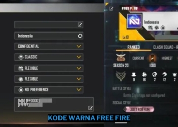 Cara menambahkan kode warna free fire