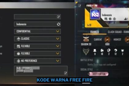 Cara menambahkan kode warna free fire