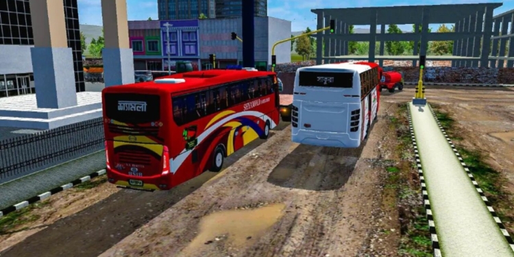 Bussid jalan rusak - gameloop