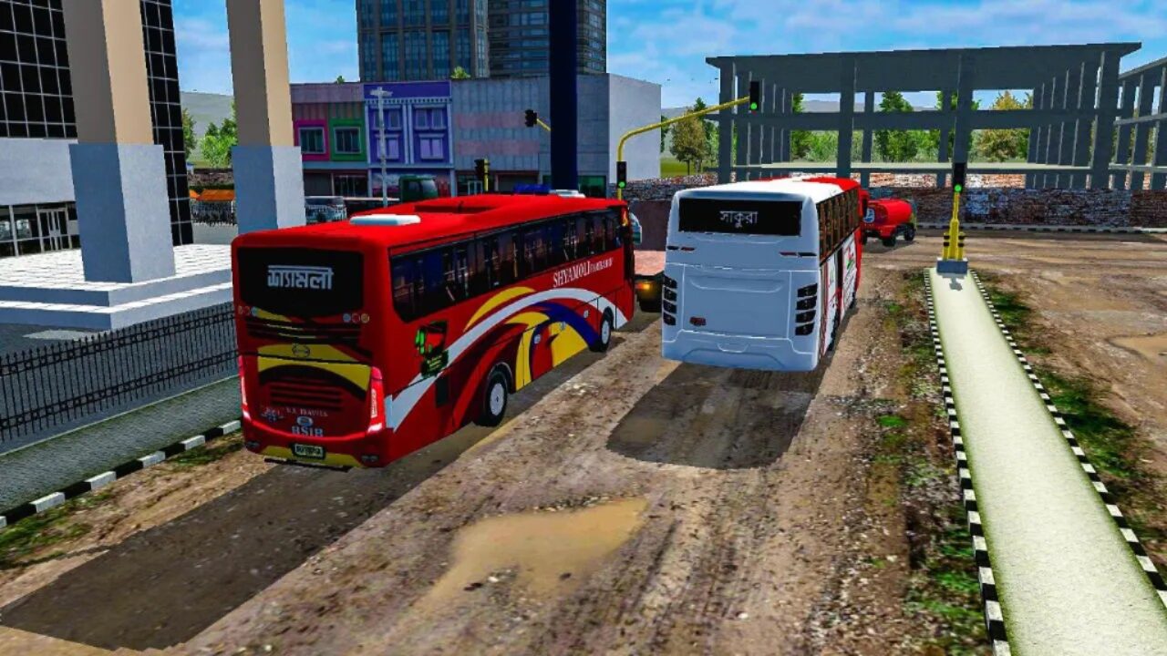 Bussid jalan rusak - gameloop