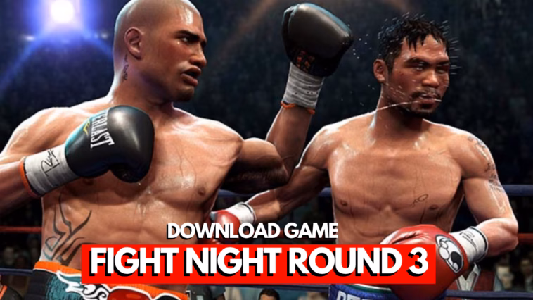 Gambar tampilan game Fight Night Round 3 di perangkat PPSSPP dengan ukuran kecil