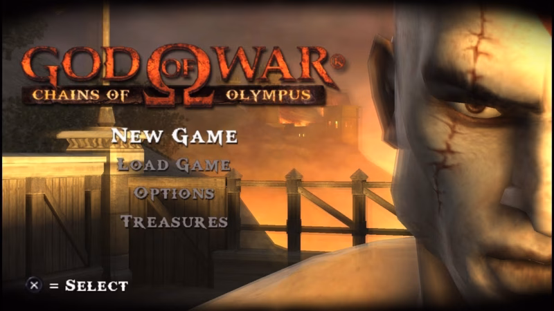 Gambar tampilan game God of War Chains of Olympus untuk PPSSPP dalam ukuran kecil
