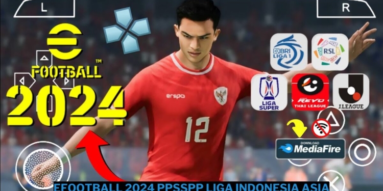 Download efootball 2024 ppsspp iso liga indonesia dan asia