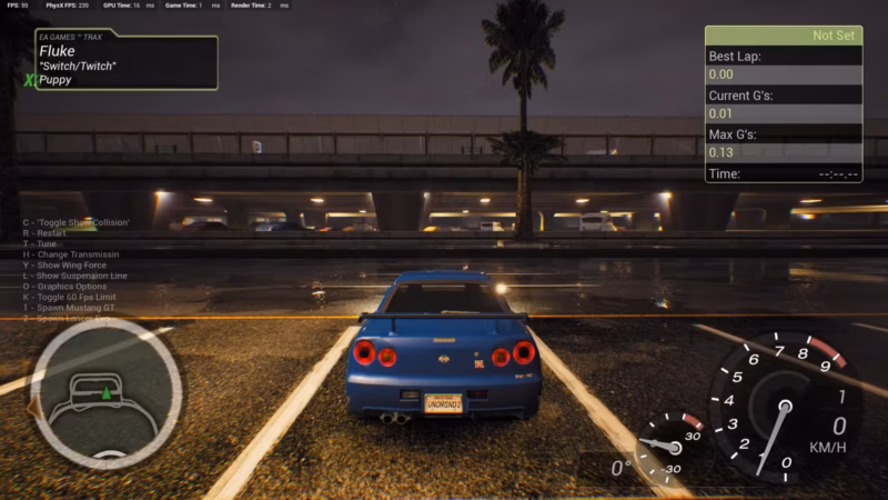 Gambar tampilan game Need For Speed Underground untuk PPSSPP versi kecil