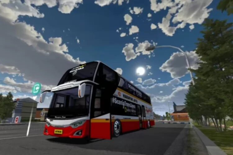 Livery bussid double decker bengkel kopling