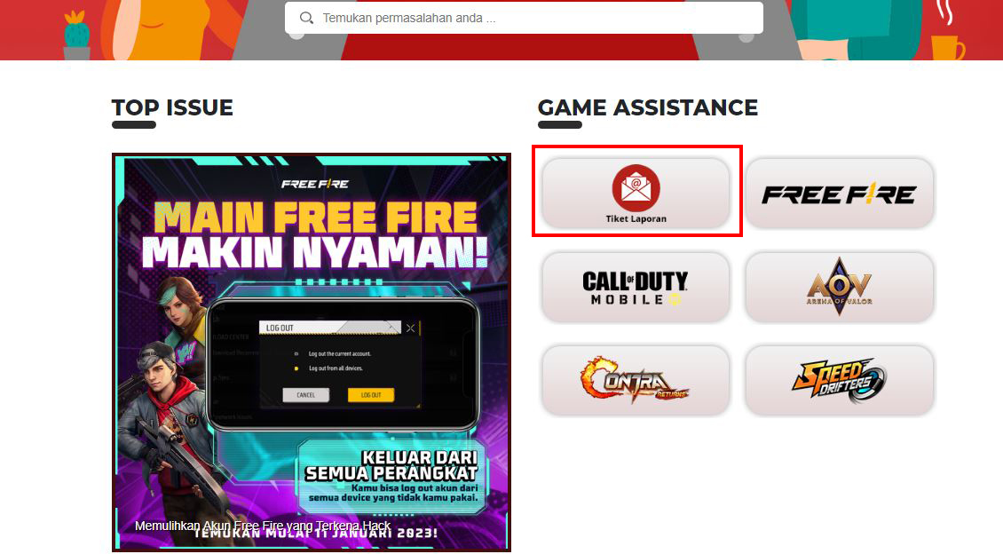 Cara mengatasi akses token tidak valid free fire (ff)