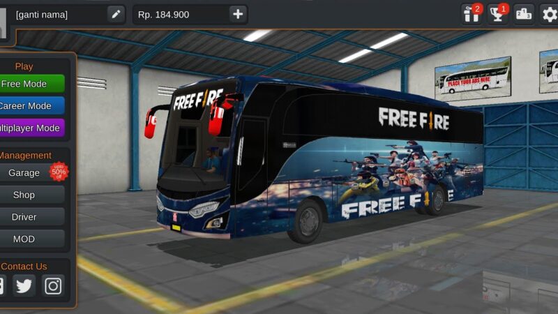 Livery Bussid Free Fire Youtube