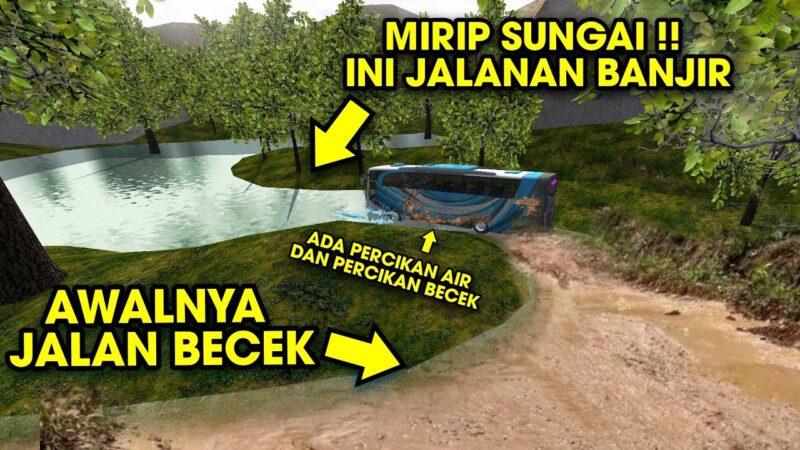 Map bussid jalan banjir youtube andreas gaming