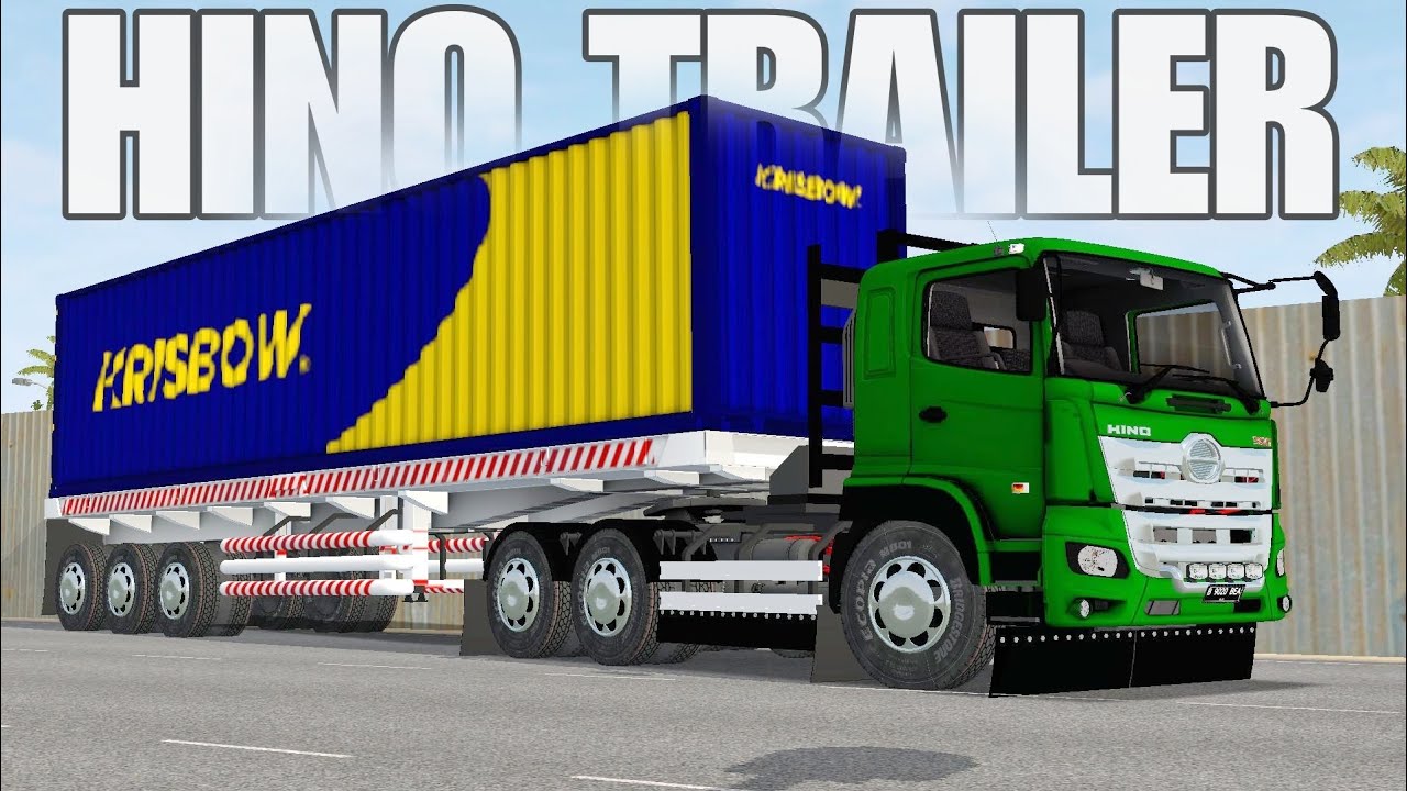 Mod bussid truck trailer panjang muatan berat youtube