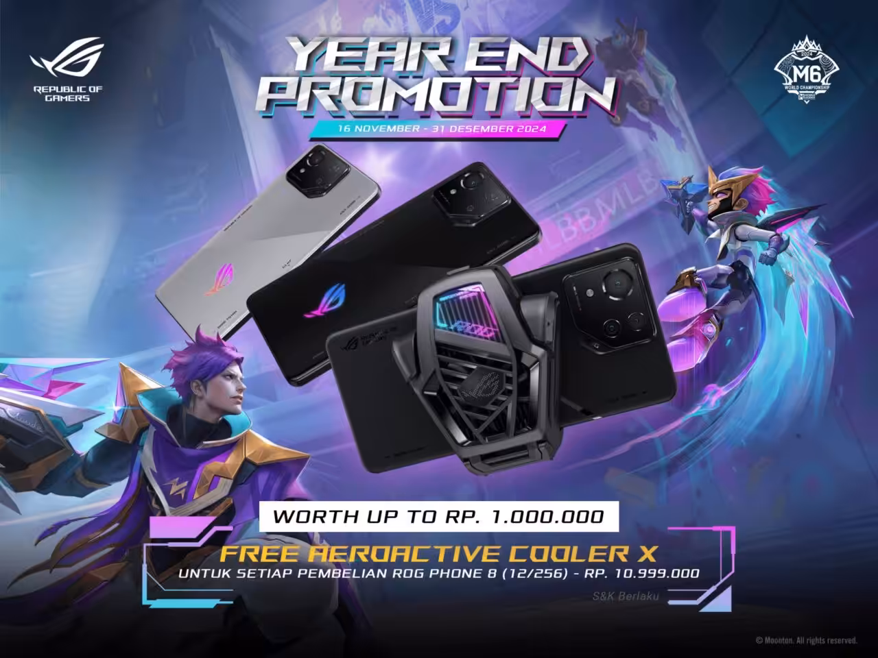 Promo Akhir Tahun, ASUS ROG Phone 8 Bundling dengan AeroActive Cooler X