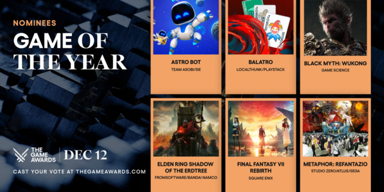 Daftar nominasi the game awards 2024