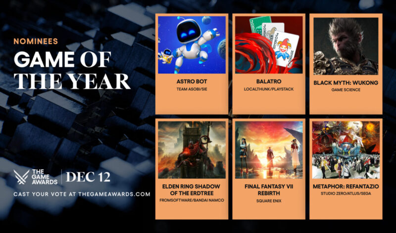 Daftar Nominasi The Game Awards 2024