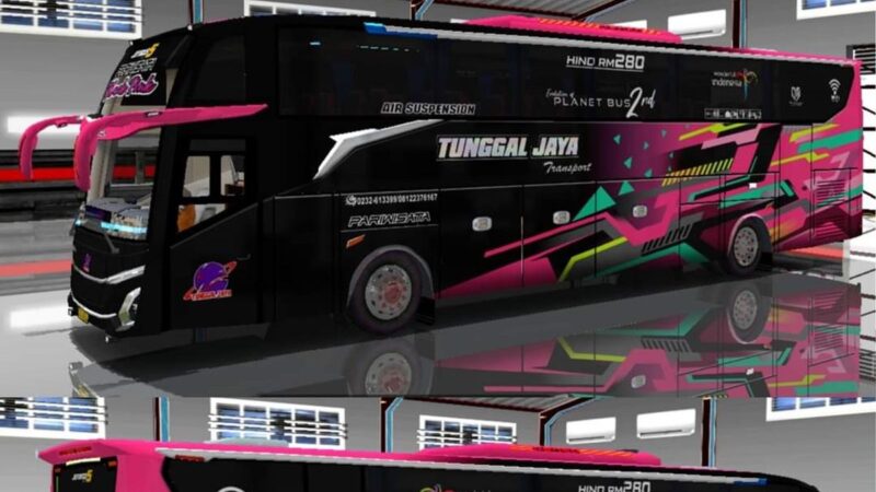 Template livery (bus simulator indonesia) bussid 3d keren pikiran rakyat