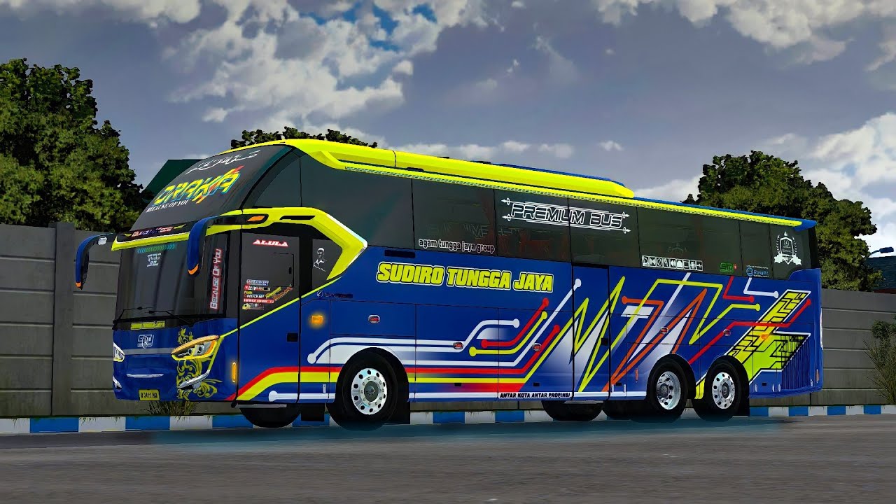 Template livery bussid 3d keren lapak gaming