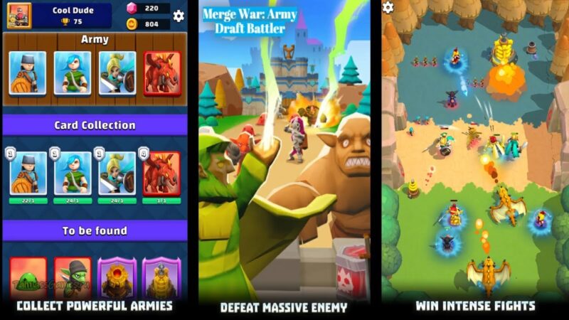 Merge war army draft battler mod apk palmassgames