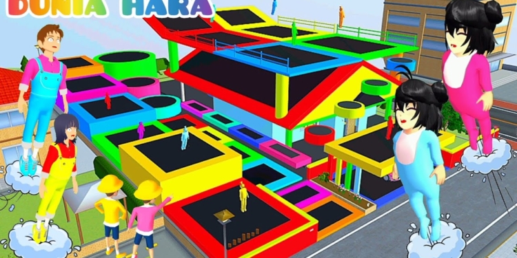 Cara bermain trampolin di sakura school simulator youtube