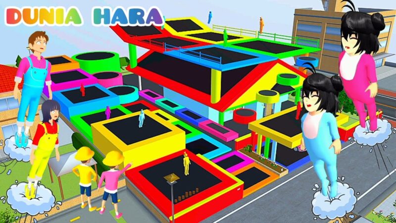 Cara Bermain Trampolin Di Sakura School Simulator Youtube