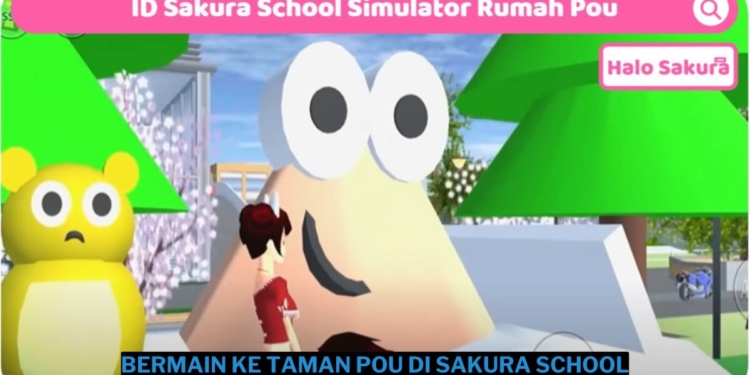 Cara bermain ke taman pou di sakura school simulator