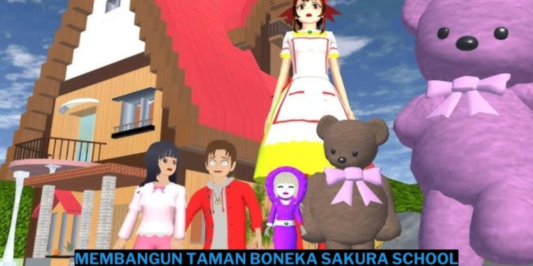 Cara membangun taman boneka di sakura school simulator