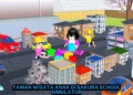 Cara membangun taman wisata anak estetik di sakura school simulator