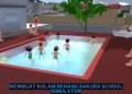 Cara membuat kolam renang sakura school simulator mudah