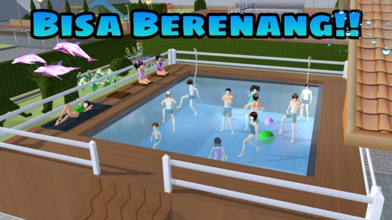 Cara membuat kolam renang sakura school simulator mudah