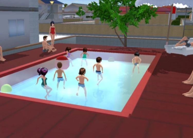 Cara membuat kolam renang di sakura school simulator gadget viva