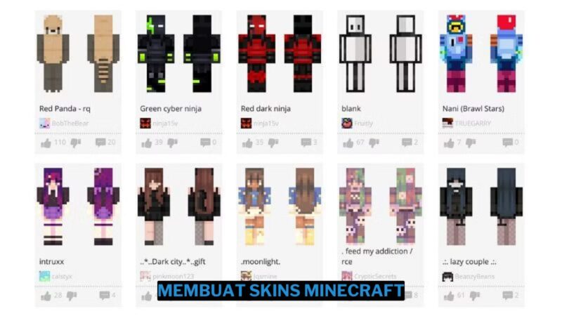 Cara Membuat Skins Minecraft Mudah