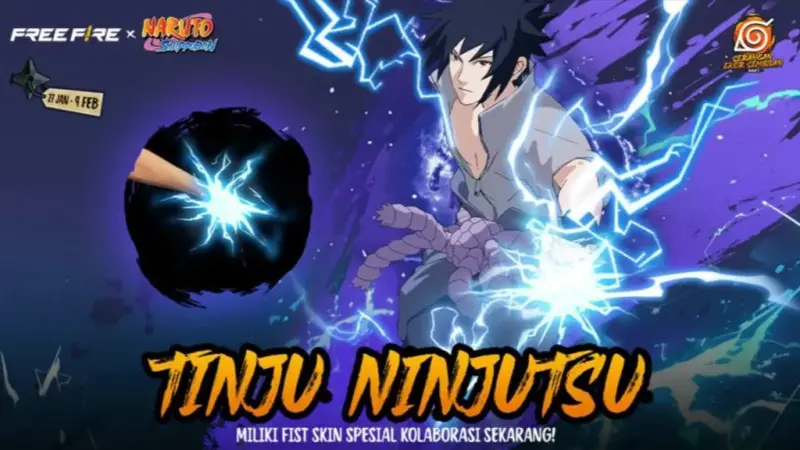 Cara mendapatkan skin tinju chidori sasuke ff mudah