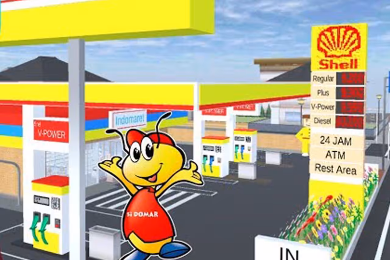 Kumpulan ID POM Bensin Shell di Sakura School Simulator