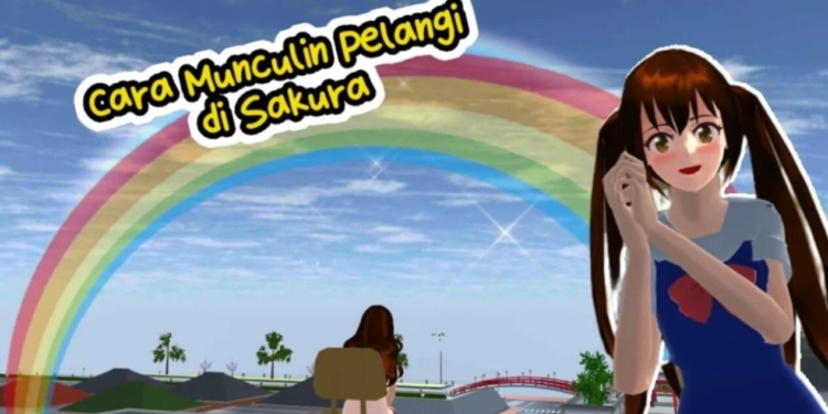 Cara munculkan pelangi sakura school simulator gadget viva