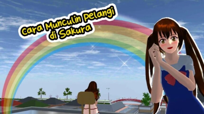 Cara munculkan pelangi sakura school simulator gadget viva