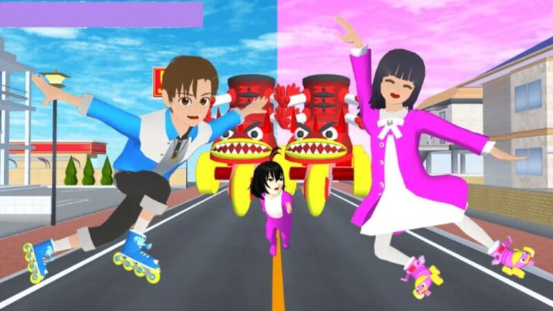 Sepatu Roda Sakura School Simulator Gadget Viva