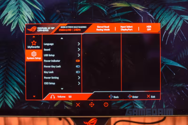 Review Monitor ROG XG27AQDMG: Perpaduan Refresh Rate Tinggi dan Warna Layar yang Fresh 20 Asus Rog Xg27aqdmg Gamedaim Review 02