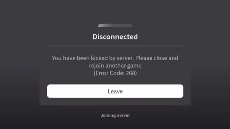 Cara Mengatasi Eror Code 268 Roblox
