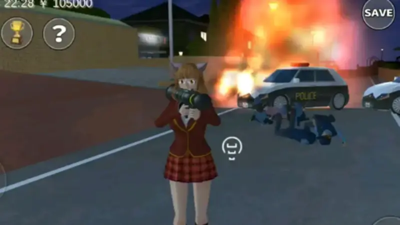 Cara mudah jago menembak di sakura school simulator