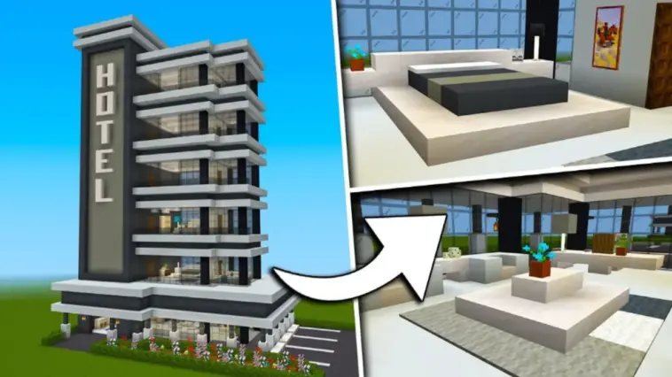 Cara Membuat Hotel Impian di Minecraft 3 Cara Membuat Hotel Impian di Minecraft