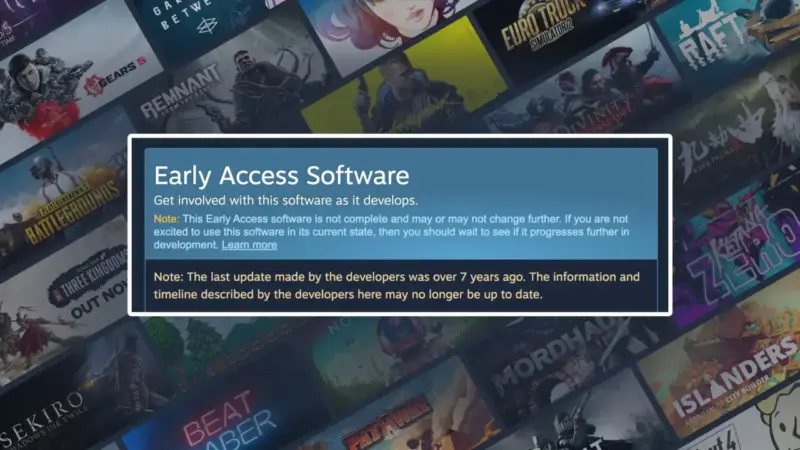 Valve Peringatkan Pemain Jika Game Steam Early Access Ditinggalkan