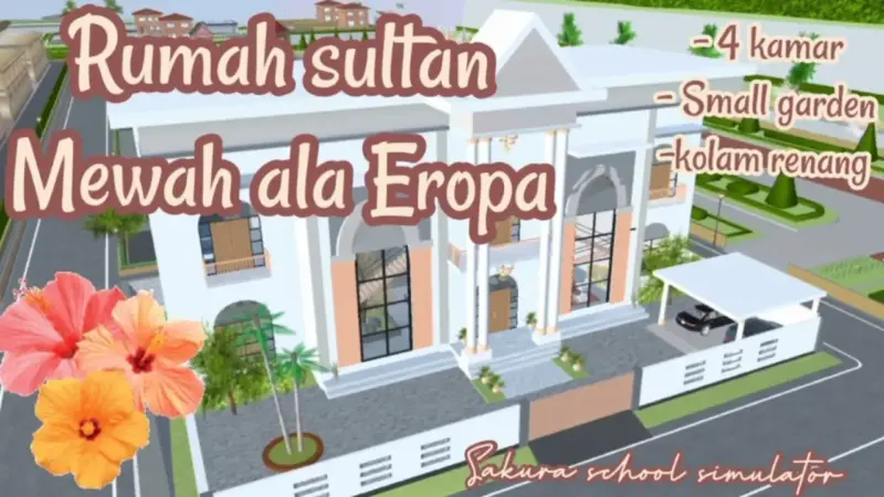 Id rumah eropa kece di sakura school simulator