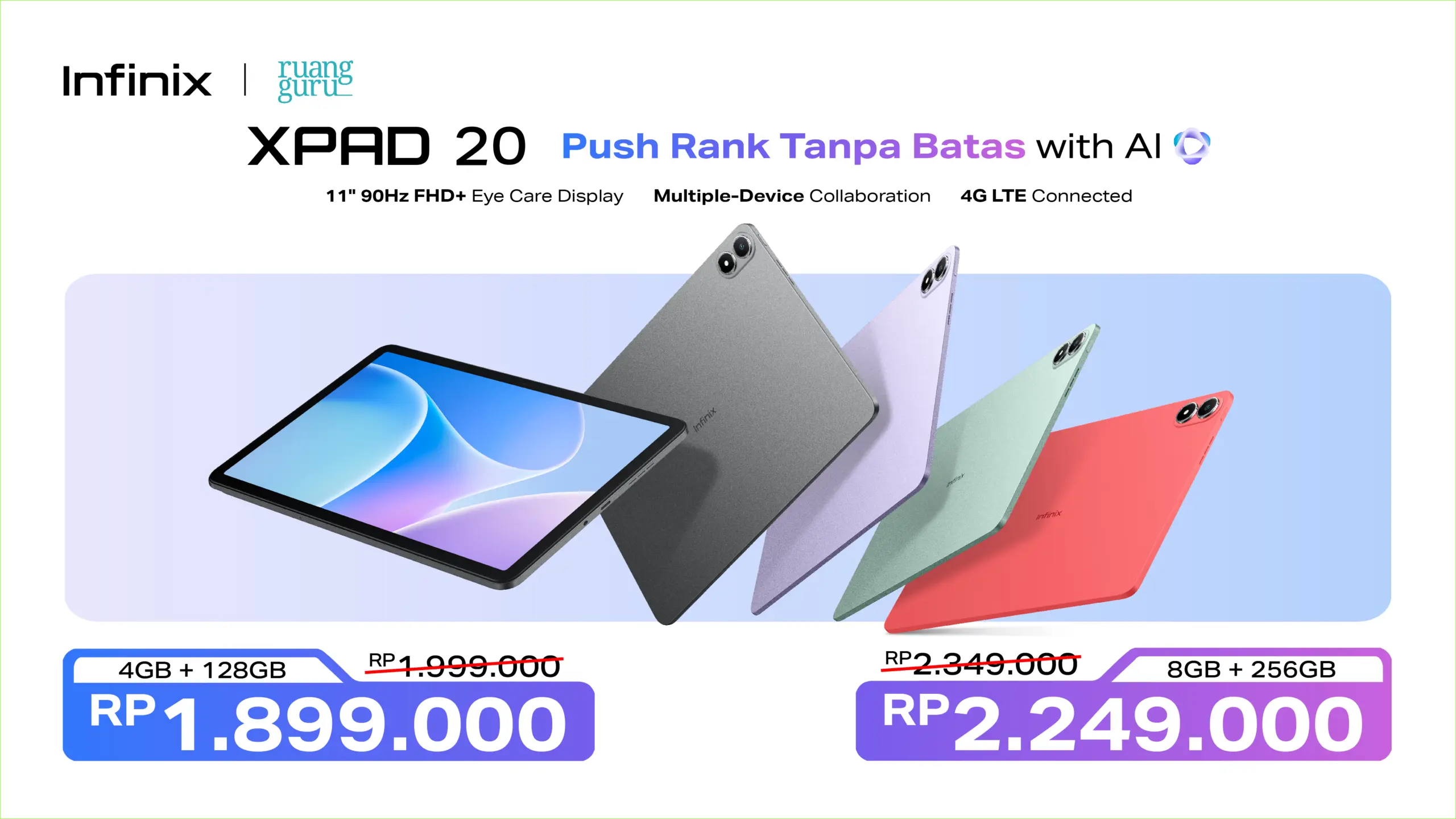 Xpad 20, zclip & xband resmi hadir: solusi ai dari infinix untuk gaya hidup aktif 2 X1102 xpad 20
