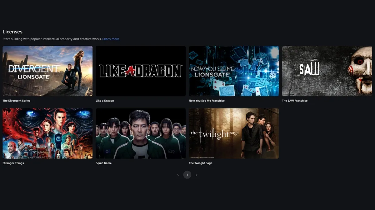 Lionsgate, netflix, kodansha, dan sega lisensikan ip mereka ke roblox