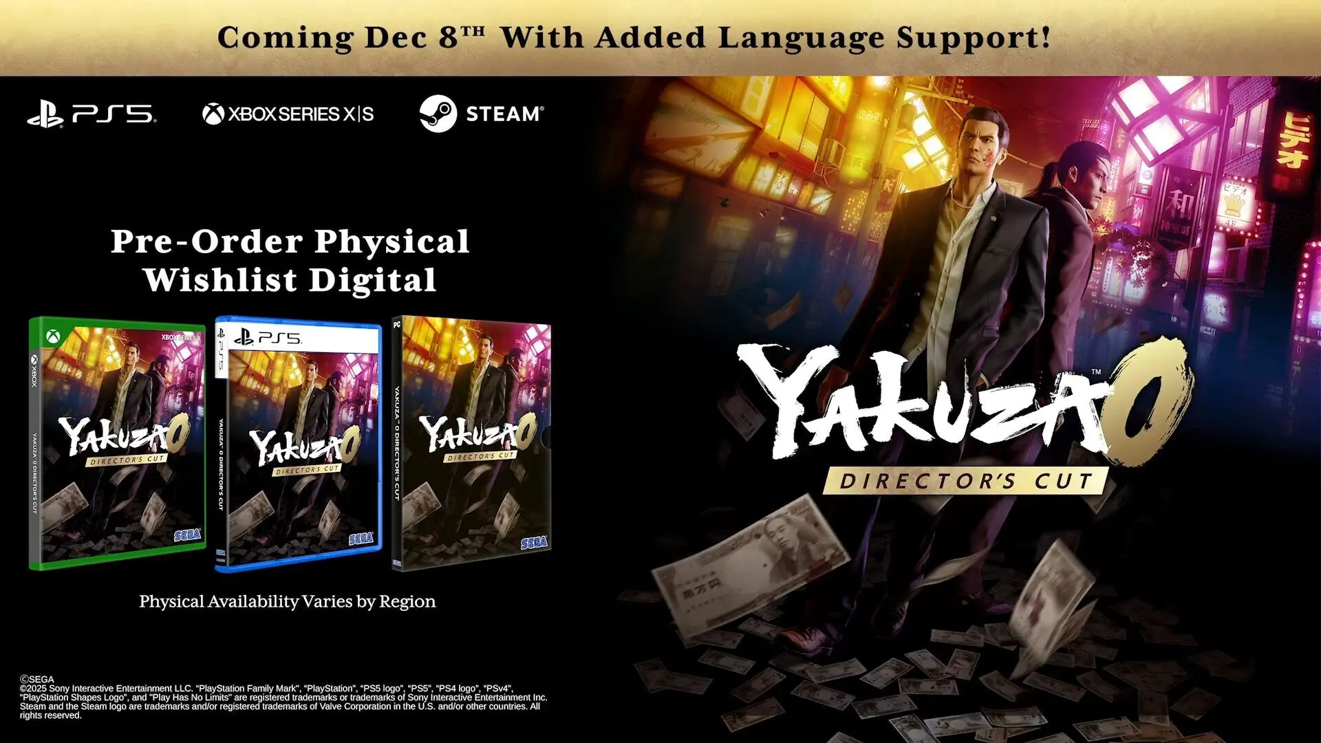 Yakuza 0 Director’s Cut Siap Tuju PC, PlayStation, dan Xbox!
