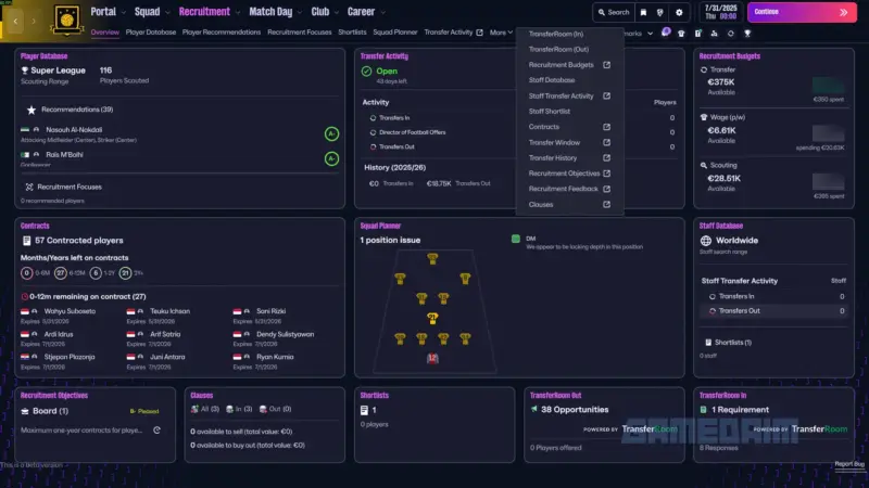 Team hub fm26 men s league 2